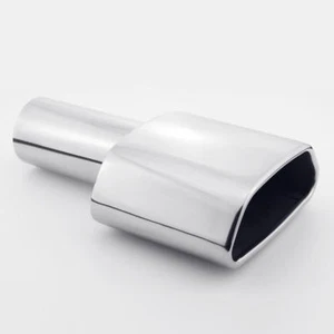 Nuevo 304 acero inoxidable 2,5 pulgadas punta de escape de entrada salida trapezoidal corte recto - Imagen 1 de 5