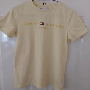 Girls Yellow Tommy Hilfiger Tshirt Age 10-12 Years - Picture 1 of 2