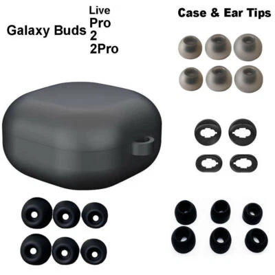 Punte auricolari e custodia in silicone per Samsung Galaxy Buds 2 Pro/ Buds 2/ Buds Pro/Live - Immagine 1 di 4