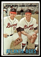 1967 Topps Denis Menke/Tony Cloninger Atlanta Braves #396