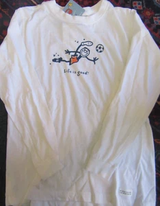 NWT! LIFE IS GOOD YOUTH L/S TEE. "JAKE SOCCER SCISSOR KICK" . (YOUTH LG-12 - Picture 1 of 4