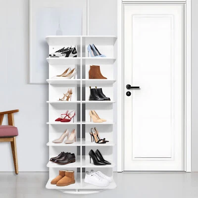7-Tier Rotating Shoes Rack Tower Spining Lazy 360° Revolving Storage Carousel - Image 1 of 4