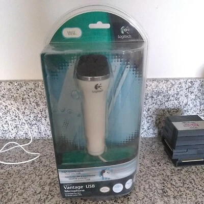 Logitech Vantage USB Microphone for Nintendo Wii New in Box Sealed CIB white - Image 1 of 2