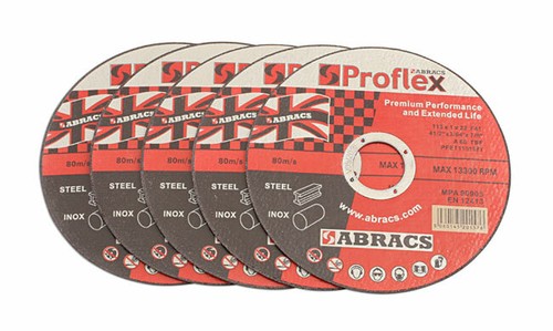 Abracs 115mm x 1.0mm Extra Thin Discs - Pack 5 32067 Connect New | eBay ...