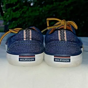 TOMMY HILFIGER Denim Rawhide Lace Up Sneakers Toddler Boys Girls Size 9 ❤️sj7m41 - Picture 1 of 10