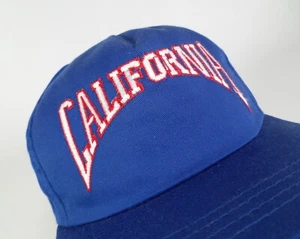 California Hat Cap Cali-fame Snapback Blue Vtg Made in USA - Picture 1 of 6