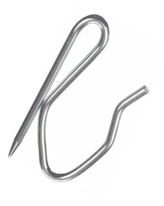 PK(100) Curtain Pin Hooks Strong Silver Clip Pleat for Heading Tape French Pinch - Picture 1 of 2