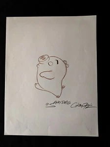PELÍCULA ANGRY BIRDS Original Dibujado a Mano SANDRO CLEUZO FIRMADO Piggy Concept #AB - Imagen 1 de 3