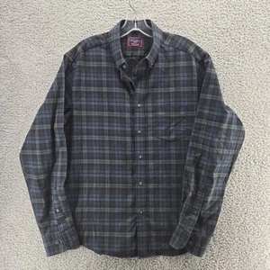 Untuckit Flanellhemd Herren Medium Navy Grün Kariert Polyestermischung Regular Fit - Bild 1 von 7