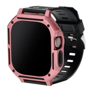 Schutzhülle mit Armband für Watch Ultra 2/1 49mm Uhrarmbänd Case Bizon Hellrosa - Bild 1 von 4