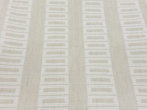 Scalamandre Grey Watkins Ottoman Stripe Fabric- Lark Stripe / Sand Dollar 1.35yd - Picture 1 of 3