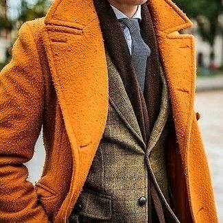 Men's Double-breasted Overcoat Wool Blend Long Warm Jacket 40r 42r 44r 46r 48r  - Image 1 of 4
