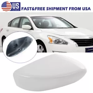 Right Side Mirror Cover Cap For 2013 2014 2015 16-2018 Nissan Altima Sedan White - Foto 1 di 12