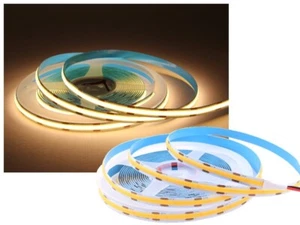 COB LED Strip 12V 14W/m 1400lm/m 480 LED/m warmweiss 5m Streifen Lichtband neu - Picture 1 of 5