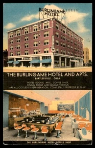 Postcard The Burlingame Hotel and Apartments, Bartlesville, Oklahoma - Picture 1 of 2