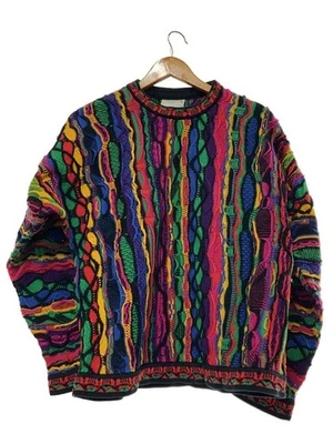 COOGI Size M Cotton Multicolor Thick Knit Sweater Pullover Auth From Japan RIN - Image 1 of 4