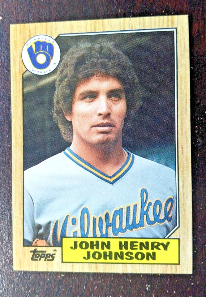 1987 Topps #377 John Henry JOHNSON Pitcher  Milwauke BREWERS EXcellent FREE ship - Image 1 of 1
