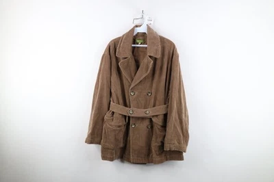 Abrigo chaqueta vintage años 90 Y2K Esprit mujer pequeño babydoll con cinturón pana marrón Foto 1 de 4