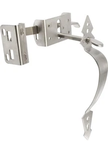 HILLMAN 853361 Heavy Duty STAINLESS STEEL Ornamental Thumb gate Latch Up to 3” - Picture 1 of 6