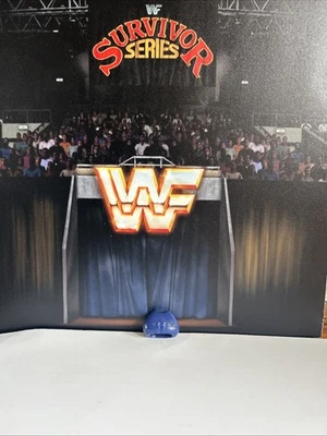 Hasbro 1989 Vintage WWF Anillo de Lucha Azul Tensor Parte Original Foto 1 de 4