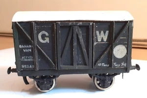 O GAUGE - KIT BUILT 10 TON BANANA VAN 95249 - G.W. BLACK - WHITE ROOF - Picture 1 of 7
