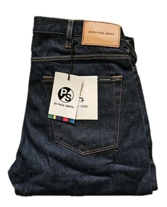 PAUL SMITH Jeans Mens W 32 L 32 Tapered Fit Organic Indigo Blue Denim Rrp £165 - Picture 1 of 14