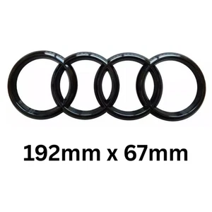 Insignia trasera emblema negro brillante 192 mm x 67 mm adhesivo fuerte para Audi - Imagen 1 de 1