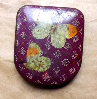 Vintage Edward Sharp And Son Butterfly Tin purple collectable - Image 1 of 4