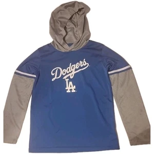 Los Angeles Dodgers Blue Gray Hoodie Size Youth 12-14 L - Picture 1 of 3