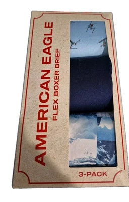 ¡Nuevo! AMERICAN EAGLE 3 PARES CALZONCILLOS BOXER FLEX XS (26-28) ELÁSTICOS INVIERNO ESQUÍ AE Foto 1 de 4