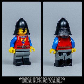 LEGO Castle Custom Black Knight Soldier Medieval Minifigure Sea Serpent 6057