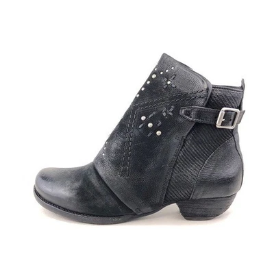 Botines Miz Mooz Mills de cuero negro con tachuelas y cremallera 37 EUR para mujer talla 6,5-7 Foto 1 de 4