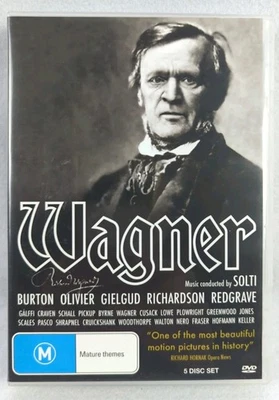 Wagner (DVD, R4, 1983) 5 Disc mini series - Richard Burton - RARE OOP -Free Post - image 1 of 2