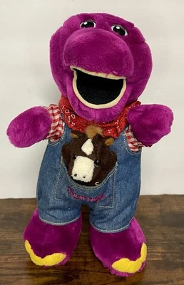Peluche de dinosaurio púrpura Lyons Barney en general con caballo - ¡Excluido estado!*VINTAGE* Foto 1 de 4