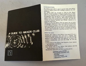 Original Guide to Nikkor Club Brochure - Picture 1 of 2