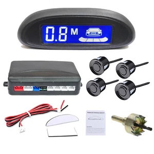 Car Parking Sensor Parktronic 4 Sensors With Buzzer Reverse LED Backup F3Y5 - Picture 1 of 7
