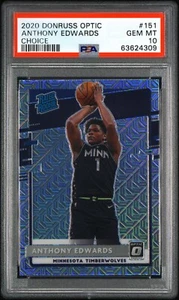 Donurss Optic Anthony Edwards #151 Choice 2020 PSA 10 RC Rookie SSP - Imagen 1 de 2