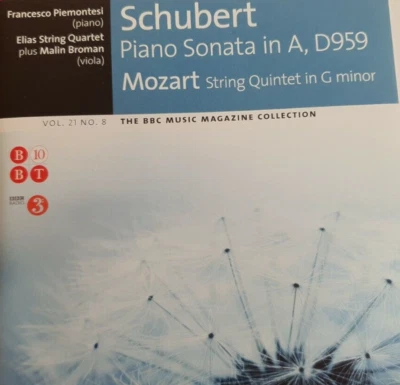 Schubert Piano Sonata in A D959 Mozart String Quintet G Minor Piemontesi BBC CD - Image 1 of 4