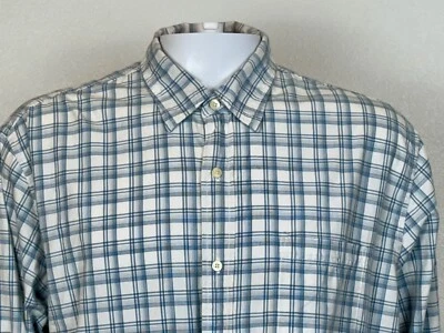 Camisa Timberland Para Hombre Manga Larga Con Botones 2XL Azul A Cuadros Exterior Informal Preparación Foto 1 de 4