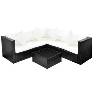 4-Piece Outdoor Lounge Set Garden Patio Sofa Couch Chair Wicker Rattan Furniture - Picture 1 of 4