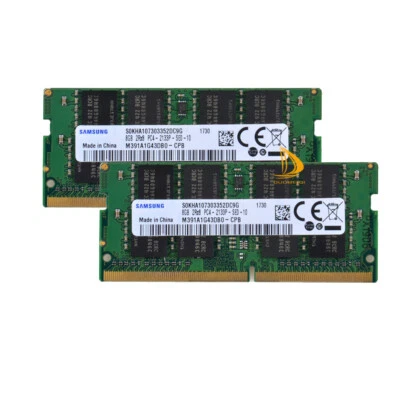 Samsung 2x 8GB 2Rx8 PC4-2133P DDR4 17000Mhz 260Pin SODIMM Laptop Memory Non Ecc - Image 1 of 4