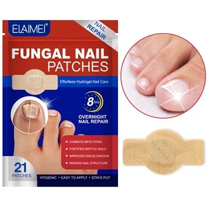 ELAIMEI Fungal Nail Patches - 21 Patches, For Damaged Nails Foot Nails Repair - Picture 1 of 9