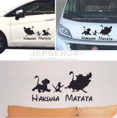 Hakuna Matata 70x35cm HM2 Aufkleber - Auto Wohnmobil Bus Wände Simba Timon Pumba