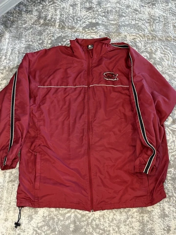 Vintage Starter Men’s Red Arkansas Razorbacks Windbreaker XL Full Zip Cover