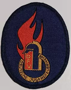 VINTAGE GERMAN FIREFIGHTER PATCH DFV Deutsche Jugendfeuerwehr GERMANY - Bild 1 von 2