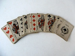 RARE JEU DE 32 CARTES MINIATURE DE POUPEE ANCIENNE - Imagen 1 de 2