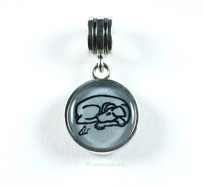 JACQUELINE DITT - Dog - Grey Charm Silber Anhänger Multiple Hund dangle - Bild 1 von 4