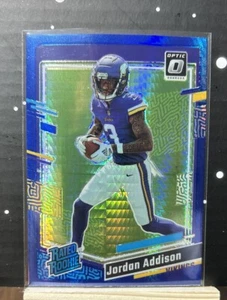 2023 Donruss Optic Jordan Addison Blue Hyper Prizm Rated Rookie RC #271 Vikings - Picture 1 of 2