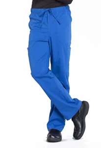 Cherokee Workwear Scrubs Men tapered Leg Drawstring Cargo Pant WW190 ROY Royal - Picture 1 of 6