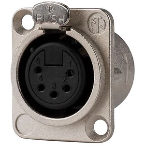 Neutrik NC5FD-L-1 5 Pin XLR DMX Female Panel Mount D Series - Picture 1 of 2